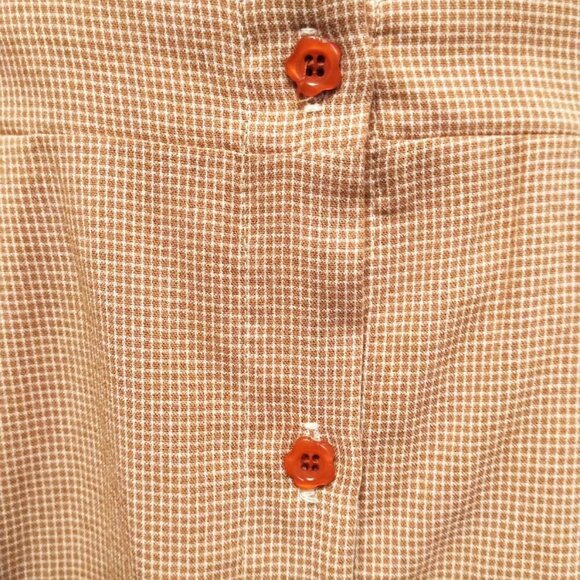 Vintage BOHO button down Shirt Dress Gingham Plaid Fit & Flare Day Dress - Picture 10 of 16